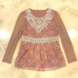 Mauve Lace Blouse